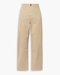 Alex Mill Cotton-blend twill straight-leg pants - Neutral Neutral