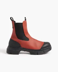 Ganni Two-tone rubber Chelsea boots - Red Red