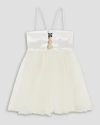 Leslie Amon Sirene tulle and cutout satin mini dress - White White