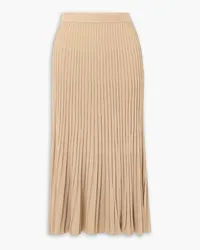 Zimmermann Pleated metallic knitted midi skirt - Neutral Neutral