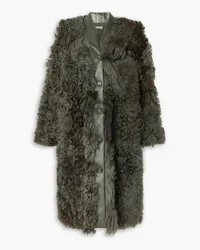 UTZON Carson reversible shearling and leather coat - Green Green