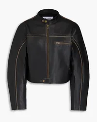 RE/DONE Pebbled-leather jacket - Black Black