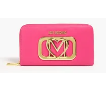 Gold Rush embellished faux leather wallet - Pink