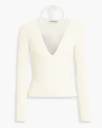 NICHOLAS Almina layered ribbed-knit top - White White