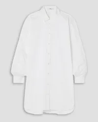 tibi Cotton-poplin midi shirt dress - White White