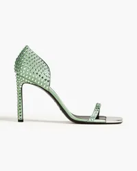 Area Dagger crystal-embellished satin sandals - Green Green