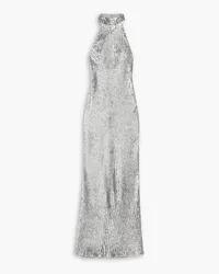 ASHISH Sequined georgette maxi dress - Metallic Metallic