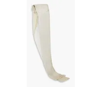 Asymmetric ruffled chiffon maxi skirt - White