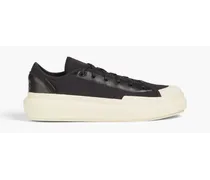 Ajatu Court shell and leather sneakers - Black