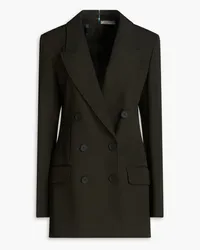 Nina Ricci Double-breasted zip-detailed crepe blazer - Green Green