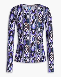 Emilio Pucci Printed stretch-jersey top - Purple Purple