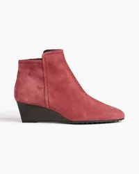 TOD'S Suede wedge ankle boots - Red Red