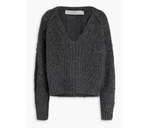 Ribbed-knit sweater - Gray
