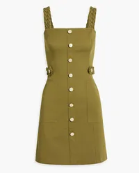 Derek Lam Naiyah cotton-blend twill mini dress - Green Green