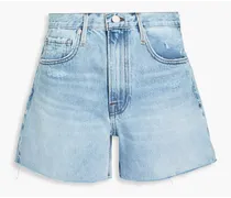 Le Super High distressed denim shorts - Blue