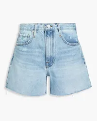 Frame Denim Le Super High distressed denim shorts - Blue Blue