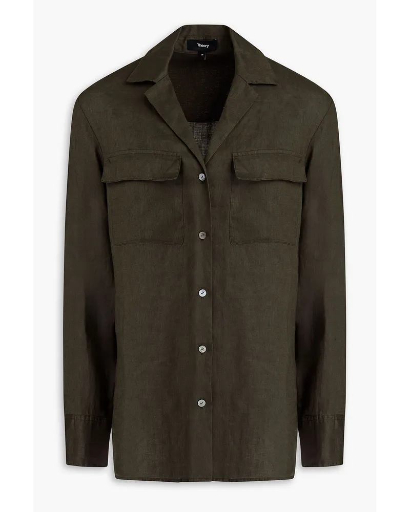 Theory Linen shirt - Green Green