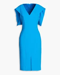 Black Halo Cape-effect crepe dress - Blue Blue