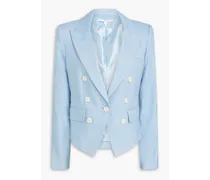 Diego Dickey double-breasted linen-blend blazer - Blue