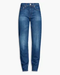 Rag & Bone Faded high-rise slim-leg jeans - Blue Blue