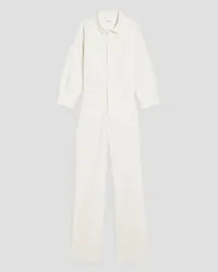 Frame Denim Cotton-blend twill jumpsuit - White White