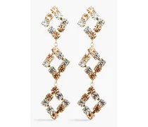 Gold-tone crystal earrings - Metallic