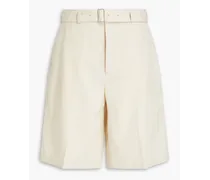 Wool-twill shorts - White