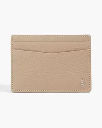 Serapian Pebbled-leather cardholder - Neutral Neutral