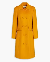 Oscar de la Renta Double-breasted wool and cashmere-blend felt coat - Yellow Yellow