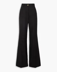 Patou Stretch-virgin wool flared pants - Black Black