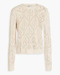 Autumn Cashmere Pointelle-knit cotton sweater - Neutral Neutral