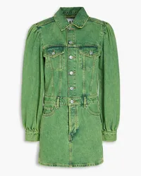 Ganni Denim mini dress - Green Green