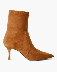 Porte & Paire Stretch-suede ankle boots - Brown Brown