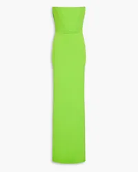 Alex Perry Strapless neon satin-crepe gown - Green Green