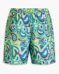 Jacquemus Mid-length printed swim shorts - Green Green