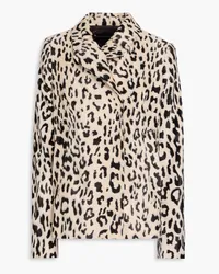 Dolce & Gabbana Double-breasted leopard-print velour jacket - Animal print Animal