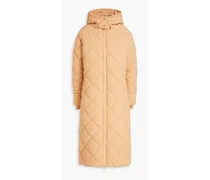 Tania quilted shell hooded coat - Neutral