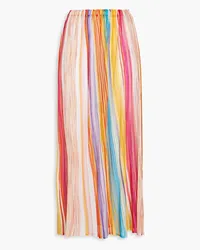 Missoni Striped crochet-knit midi skirt - Yellow Yellow