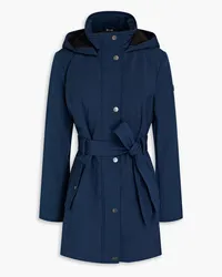 DKNY Belted shell hooded raincoat - Blue Blue