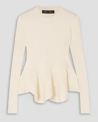 Proenza Schouler Ribbed-knit peplum sweater - White White