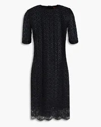 Missoni Metallic crochet-knit wool-blend mini dress - Black Black