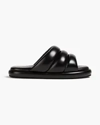 Proenza Schouler Quilted leather slides - Black Black