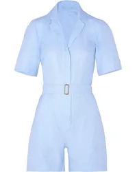 Giuliva Heritage Collection The Sienna belted cotton Oxford playsuit - Blue Blue