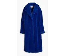 Maria oversized faux shearling coat - Blue