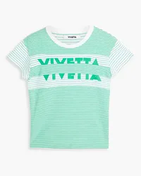 Vivetta Printed cotton-jersey T-shirt - Green Green