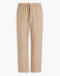 Frescobol Carioca Oscar linen and cotton-blend drawstring pants - Neutral Neutral