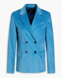 Paul Smith Double-breasted cotton-blend corduroy blazer - Blue Blue