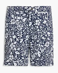 Onia Calder mid-length floral-print swim shorts - Blue Blue