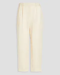 Gentryportofino Cropped cupro tapered pants - White White