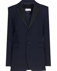 RED Valentino Satin-trimmed crepe blazer - Blue Blue